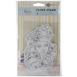 Prima Marketing Bloom Cling Rubber Stamps, 4 by 6-Inch, Girl Paige