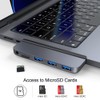 Qwiizlab Adaptador USB C Hub 5 en 1, puerto de