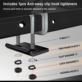 Cenipar Hitch Tightener Anti-Rattle Stabilizer for 1.25" and 2" Hitches Used in Heavy Duty Steel Trailer,Hitch Tightener Clamp Eliminating Rocking Instability(1 Pack)