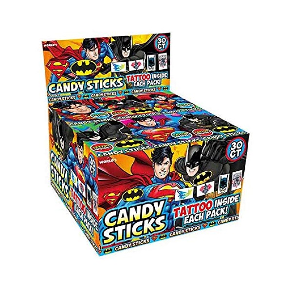 Batman & Superman Candy Sticks 30 Count