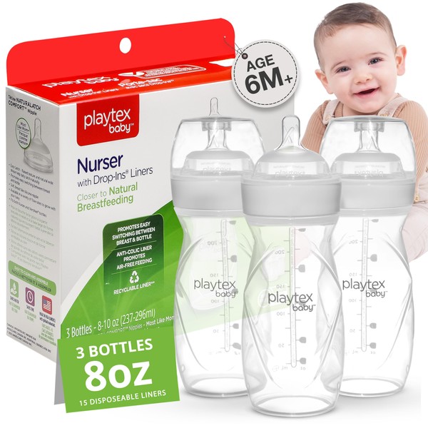 Playtex Baby Nurser Anti-Colic Baby Bottles – Closer to Breastfeeding