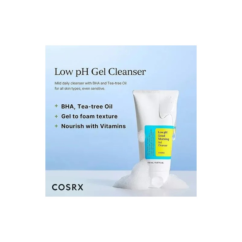 Low Ph Good Morning Gel Cleanser Cosrx para piel sensible