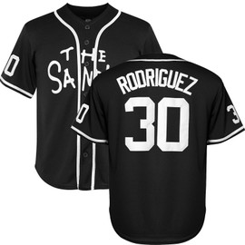 Youth Baseball Jersey 30 Stitched The Sandlot Benny The Jet Rodriguez Movie Boy's Baseball Jersey Gift for Kids(Small,30-Black)