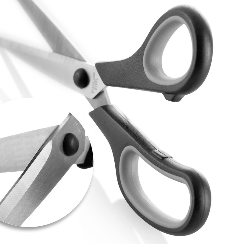 COM-FOUR® 3-Piece Set Multi-Purpose Scissors, Large Household Scissors, Small Kitchen