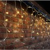 15ft Icicle Curtain Style LED Christmas String Light Indoor &