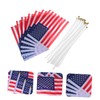 Kisangel Usa Flags Hand Waving 25pcs Mini American Flags Polyester