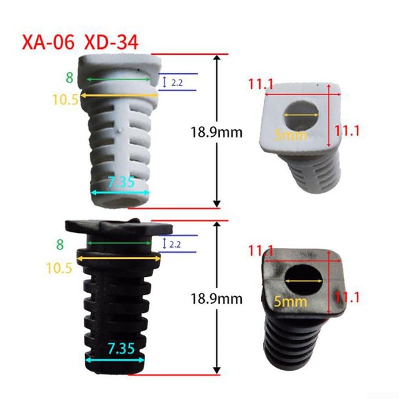 4mm Black Cable Sleeve Cable Gland Rubber Strain Relief Cable