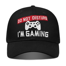 JYRIFTX Gaming Hats for Boys, Gaming Gifts for Men, Funny Gamer Adjustable Cotton Embroidered Gamer Baseball Cap