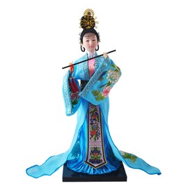 NW 12 Inch Chinese Traditional Handicraft Silk Figurine Collectible Chinese Doll Silk Doll (1805-B)