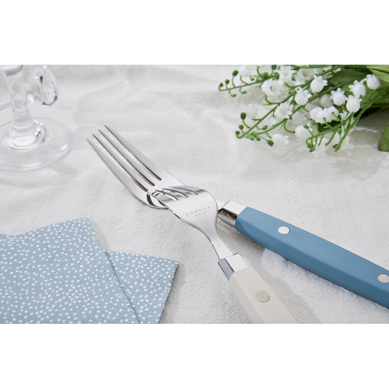 ANNOVA Silverware Set 20 Pieces Stainless Steel Color Handle With