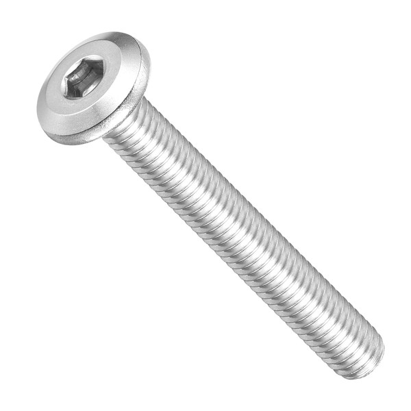 METALLIXITY Flat Head Hex Socket Cap Screws Bolts(M6-1x45) 25Pcs, 304