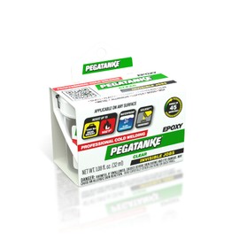PEGATANKE - Transparent 2 Part Epoxy Resin | Professional Cold Weld Adhesive | High Strength Metal Glue for Fuel Tanks | General Repair & Plastic | High Temperature Epoxy for Welding Bonds (1.08 oz)