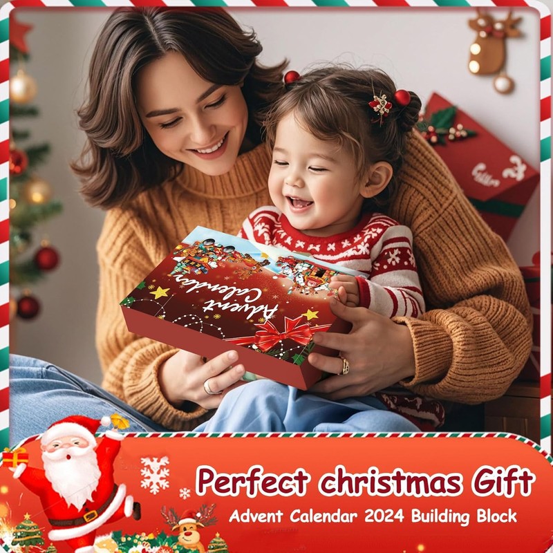 KAHEIGN Christmas Advent Calendar Building Blocks Blind Box