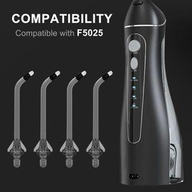 Replacement Heads for Nicwell Oralfree Water Flosser,4 Orthodontic Replacement Heads Oral Irrigator Jet Tip（ Black)
