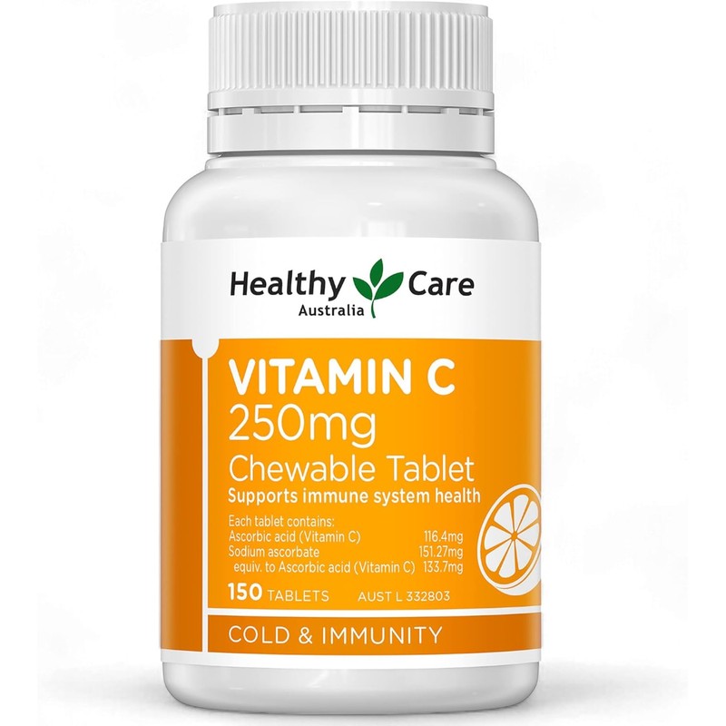 Healthy Care Vitamin C Chewable 250mg – 150 Tablets –