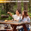 ZONETECH Portable Camping Stainless-Steel Grill and Fire Pit, Tabletop Charcoal