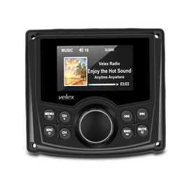 VELEX Marine Stereo, Audio Video Player FM/AM with Bluetooth Streaming, for Yacht, Boat, UTV, ATV, Power Sport, Spa