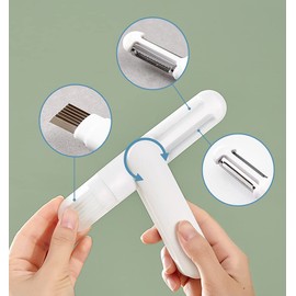 Yezirzax 3 in 1 Peeler, Potato Peeler, Multifunctional Peeler, Rotatable Switchable Fruit Cutter, Julienne Cutter, Peeler for Apple, Fruit, Veggie, Carrots