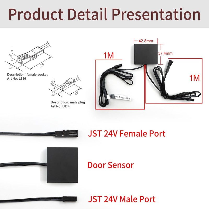 VST LED Door IR Sensor Switch-Light Turns On/Off When Door