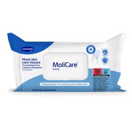 MoliCare Skin Moisturising Wipes: pH Neutral Cleansing of Skin Exposure to Risks of Skin Damage Such as Dry Skin, Aged Skin or Incontinence - Pack of 50