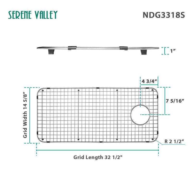 Serene Valley Sink Bottom Grid 32-1/2" x 14-5/8", Basin Rack
