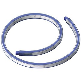 Alco-Albert 1462 - Curve Ruler 50 cm with Centimetre and Milimeter Scale, Flexible, Blue, Pack of 1
