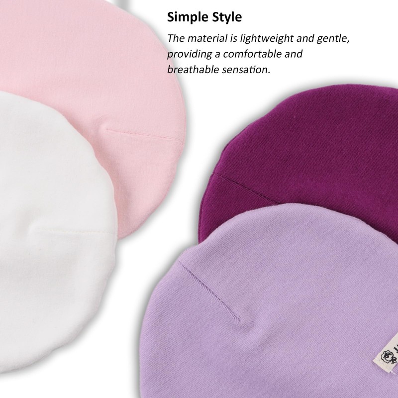 JANGANNSA 4-Pack Newborn Baby Beanie Hats Boys Girls Hospital Hat