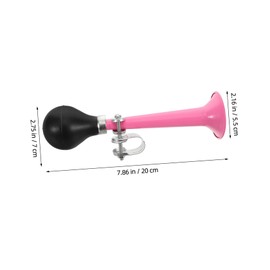 Abaodam Bicycle Horn Bike Metal Air Horn Bicycles Horn for Scooter Golf Cart Bike Horn Bicycle Air Horn Loud Bike Horn Bike Horn for Adults Retro Metal Loudspeaker Bell for Cart Pink PVC