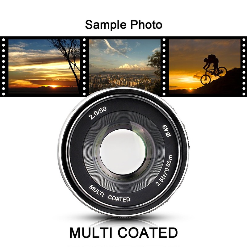 Meike MK 50mm f/2.0 Manual Focus Lens (APS-C) for Sony