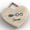 Global Designs Cariad Love Welsh Love Spoon Wooden Heart Hanging