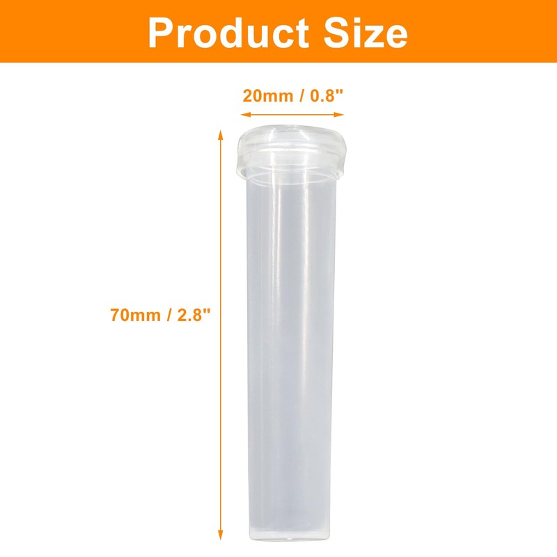 Unlorspy 50Pcs Plastic Stem Water Tubes, Clear Flower Vials with