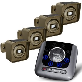 Chtoocy Solar Driveway Alarm Wireless Outside 1/2 Mile Long Range, 3 Sensitivity & Weatherproof for Outdoor/Indoor Property Security Alarm, Rechargeable Battery Expandable Motion Detector & Sensor