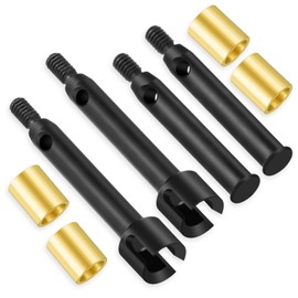 WEFEINO Steel 1144 Front & Rear CVD Drive Shafts +5mm Driveshafts Upgrade Parts for 1/24 Losi Micro-B RC Car Buggy (5mm)