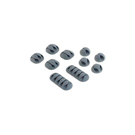 OTB Cable Management Cable Clips / Cable Holder Set of 10 Grey