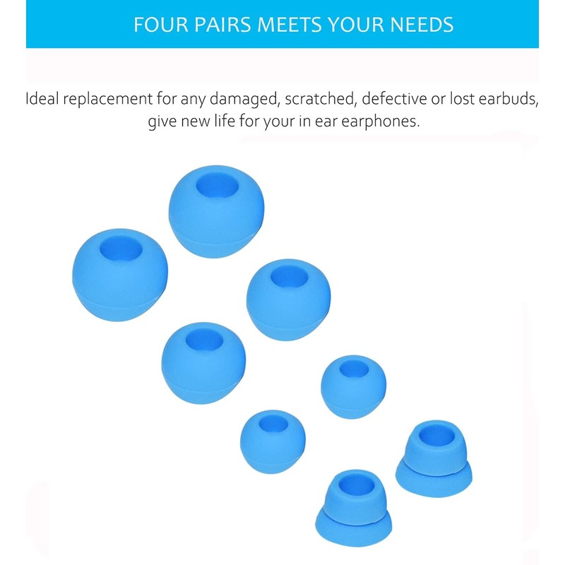 8pcs Replacement Silicone Eartips Earbuds Eargels for Beats by dr