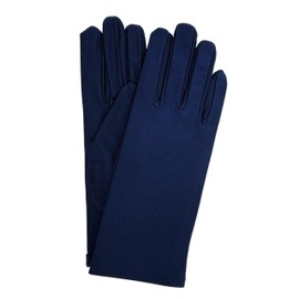 TopTrimming Matte Short Satin Gloves, 2BL – Elegant Evening, Party, or Costume Accessory (Navy Blue, One Size)