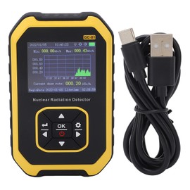 Nuclear Radiation Detector, Handheld Portable High Precision Geiger Counter Beta Gamma X-ray Real-Time Monitoring Digital Radioactive Detection Meter with LCD Display for Food, Metal