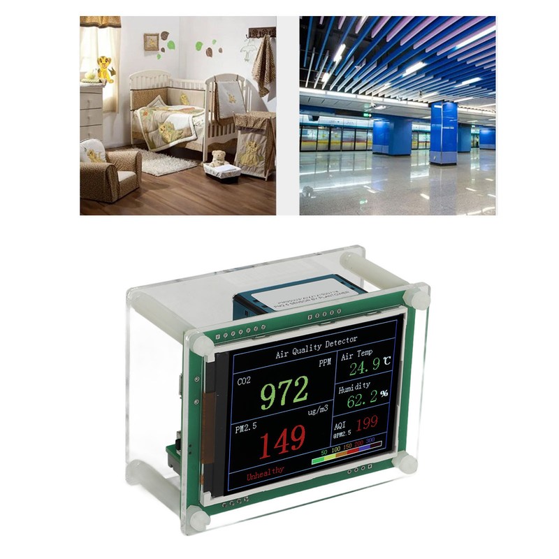 Air Quality Monitor Home Carbon Dioxide Detector High Accuracy Sensor