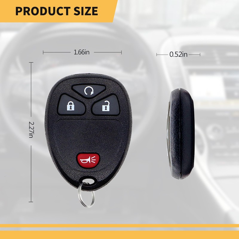Keyless Entry 2 Pack Keyless Entry Remote Key 4 Buttons