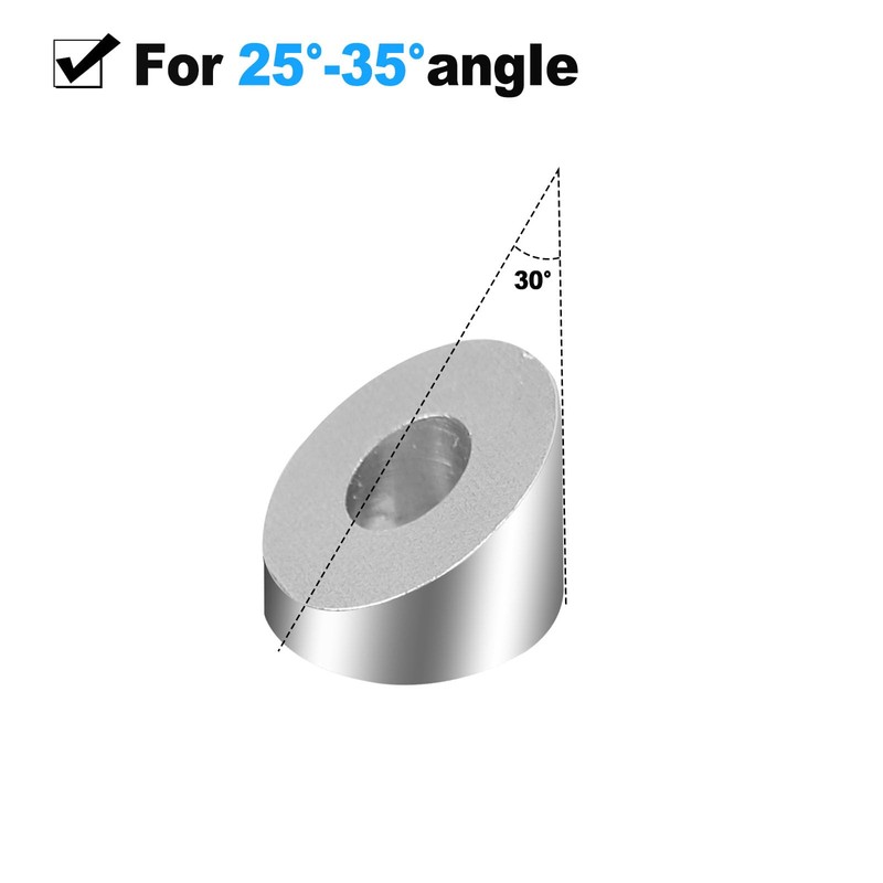 Sidasu 20 Pack Stainless Steel 30 Degree Angle Beveled Washer