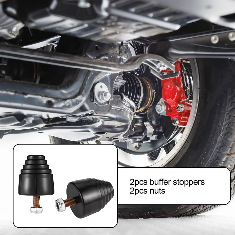 2pcs Suspension Bump Stops, Bump Stop Kit with Nuts Universal