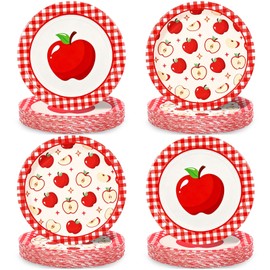 40 Pcs Fall Thanksgiving Apples Paper Plates
