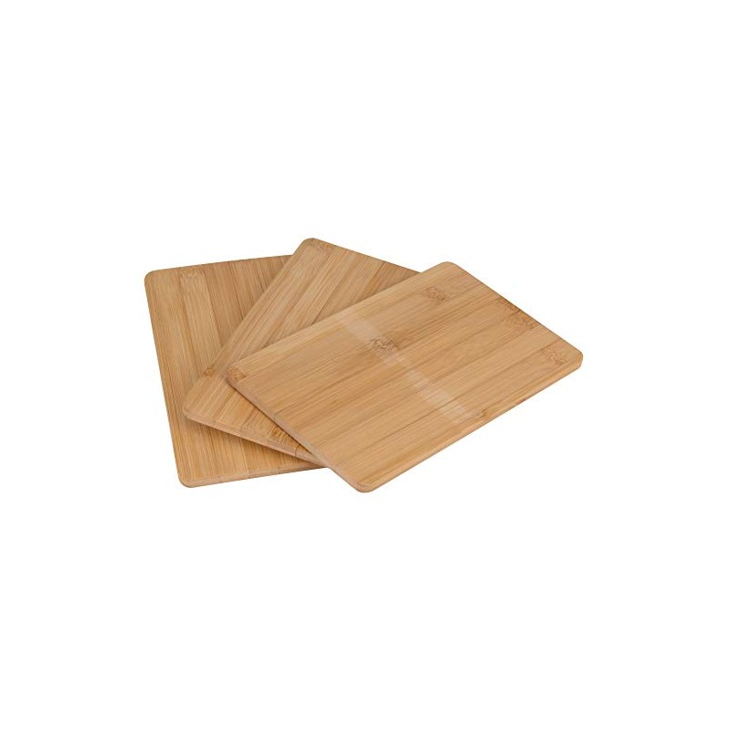 MIK funshopping Organic Bamboo Chopping Board for Food Preparation (Set