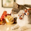 Thanksgiving Dog Collar with Bow Tie, 2 Pack Holiday Turkey