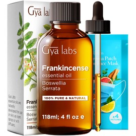 Gya Labs Frankincense Oil for Skin & Rosemary Oil for Hair Set - 100% Natural Aromatherapy Grade Essential Oils Set - 2x4 Fl Oz - Gya Labs