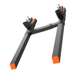 60"Clamp on Pallet Forks,2000 Lbs Heavy Duty Pallet Forks with Adjustable Stabilizer Bar for Tractor Bucket, Skid Steer,Black