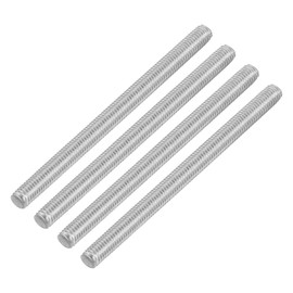 sourcing map 4Pcs Fully Threaded Rod, M5 x 75mm 304 Stainless Steel Right Hand Thread Bar Studs M5-0.8 Thread Pitch for Furniture Machinery Assembly