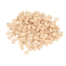 Wooden Bobbins Spools 200Pcs Mini Unfinished Wooden Spools 0.55x0.51in Wooden Empty Thread Spools for Thread String Ribbons Wire DIY Crafts