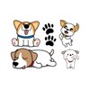 Cute Cartoon Dog Decal Stickers, A4 Size, Waterproof Adhesive, for