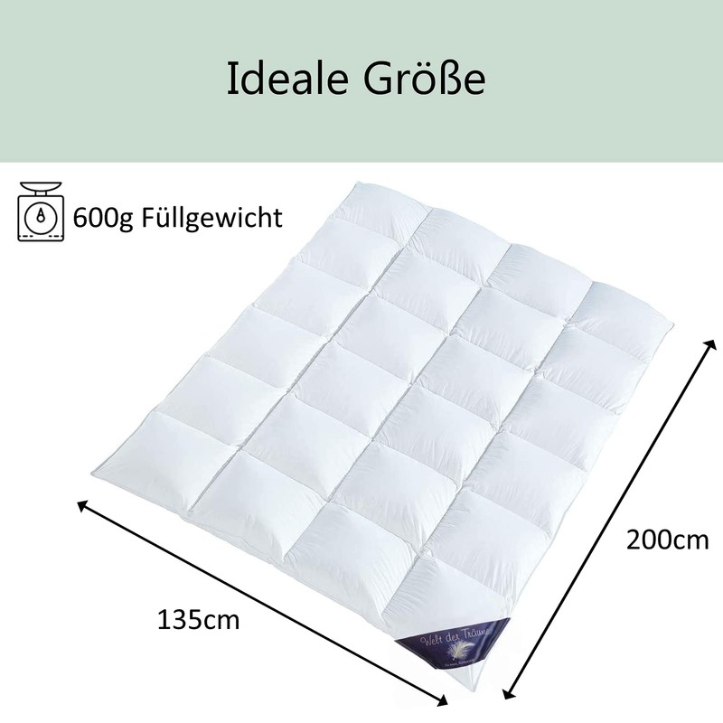 Hotel quality down quilt, duvet, quilt, 135 x 200 cm